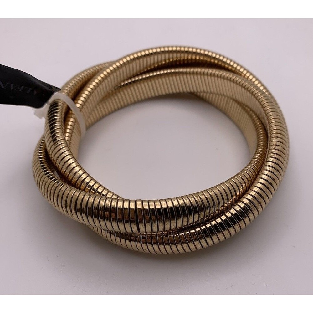 NWT Alfani Bracelet Gold Toned Triple Strand Stretch New